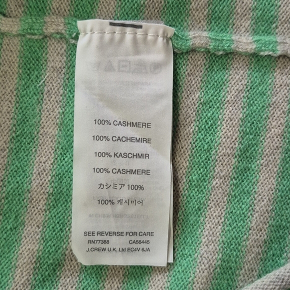 Green and Gray Striped Women's Sweater - Picture 5 of 6